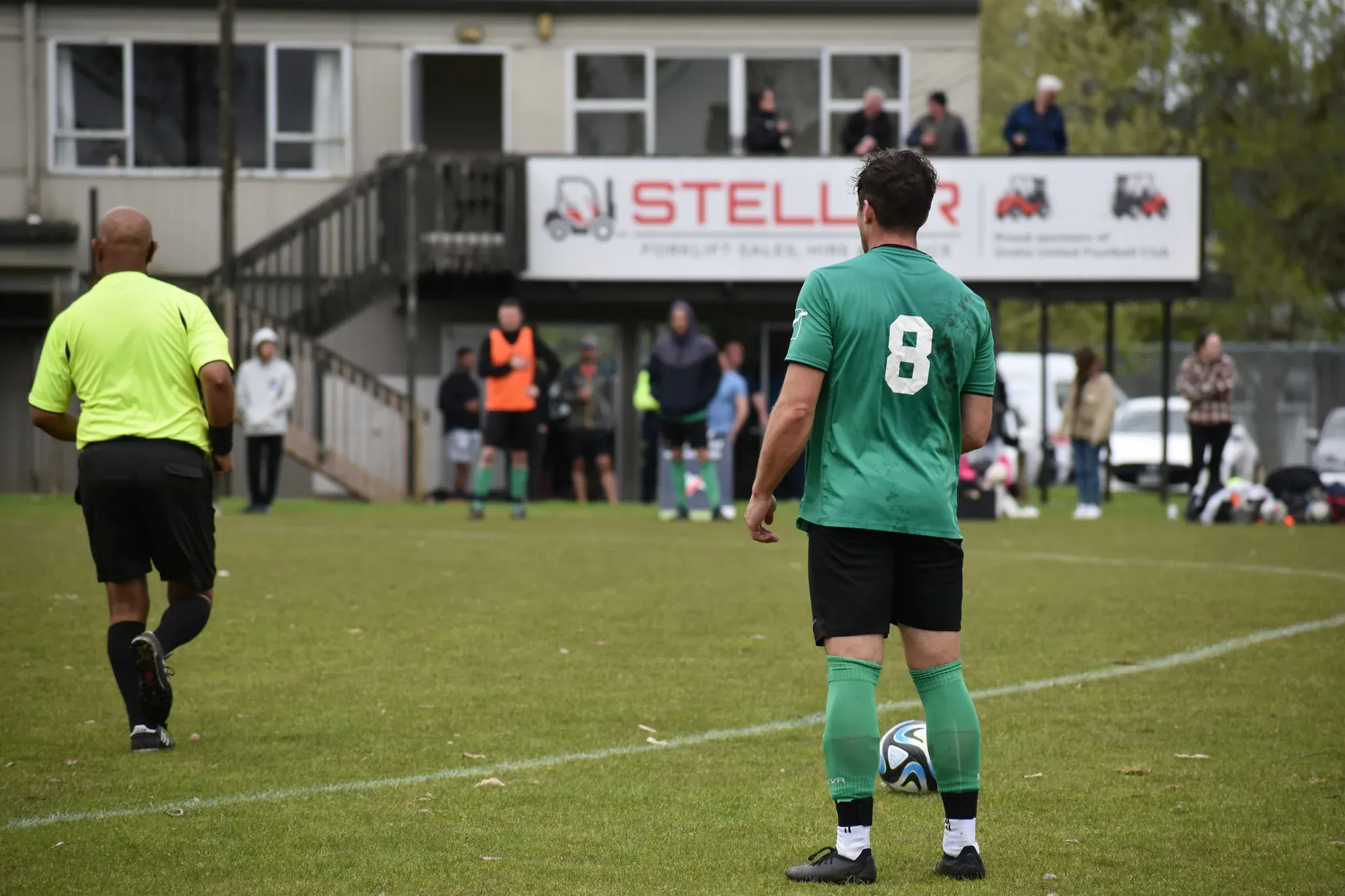 Player setting up a pass