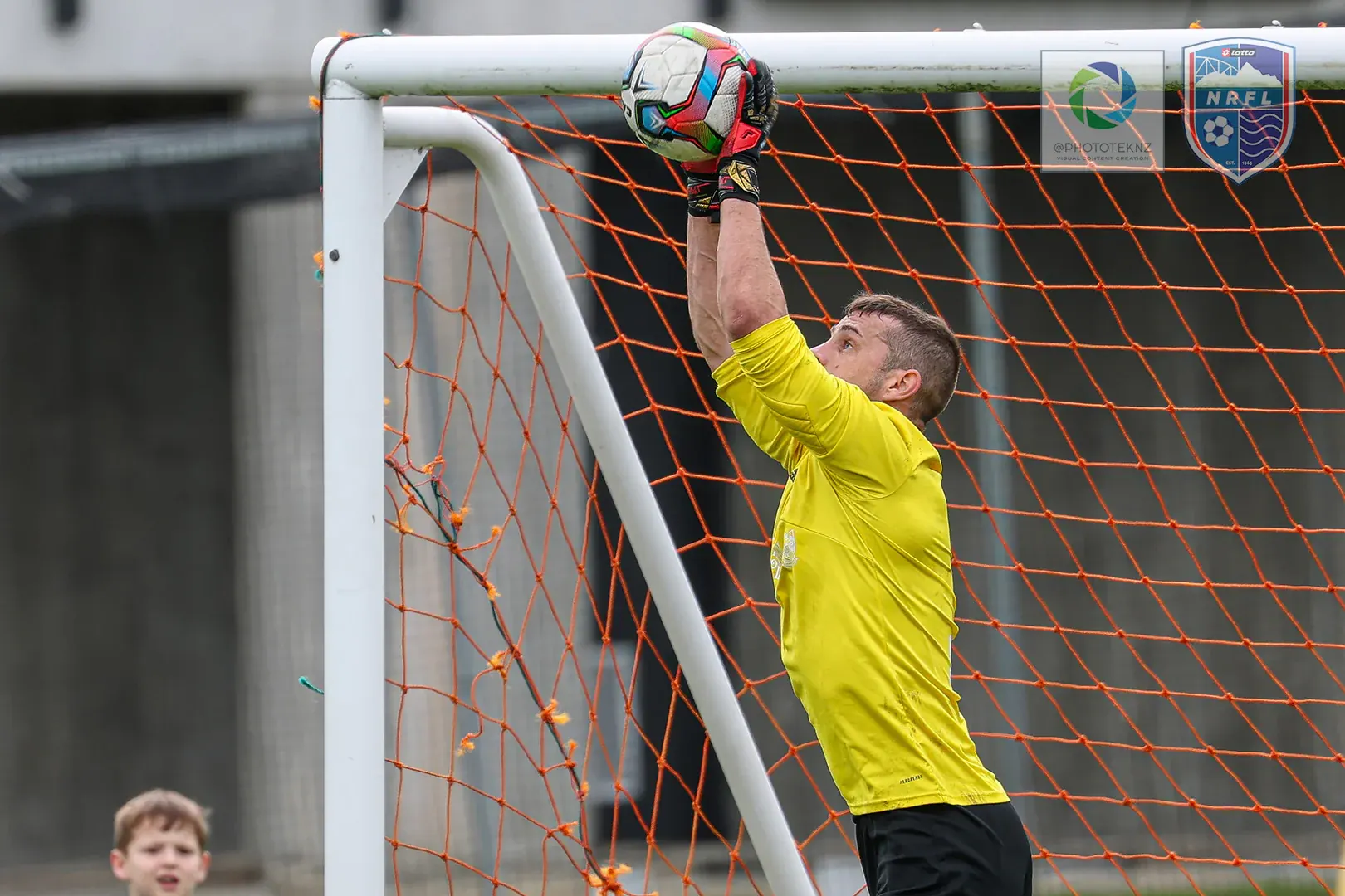 Goalkeeper commanding the box
