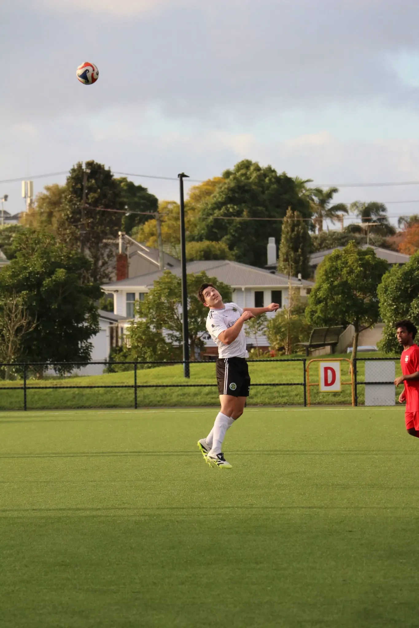 Player winning a header