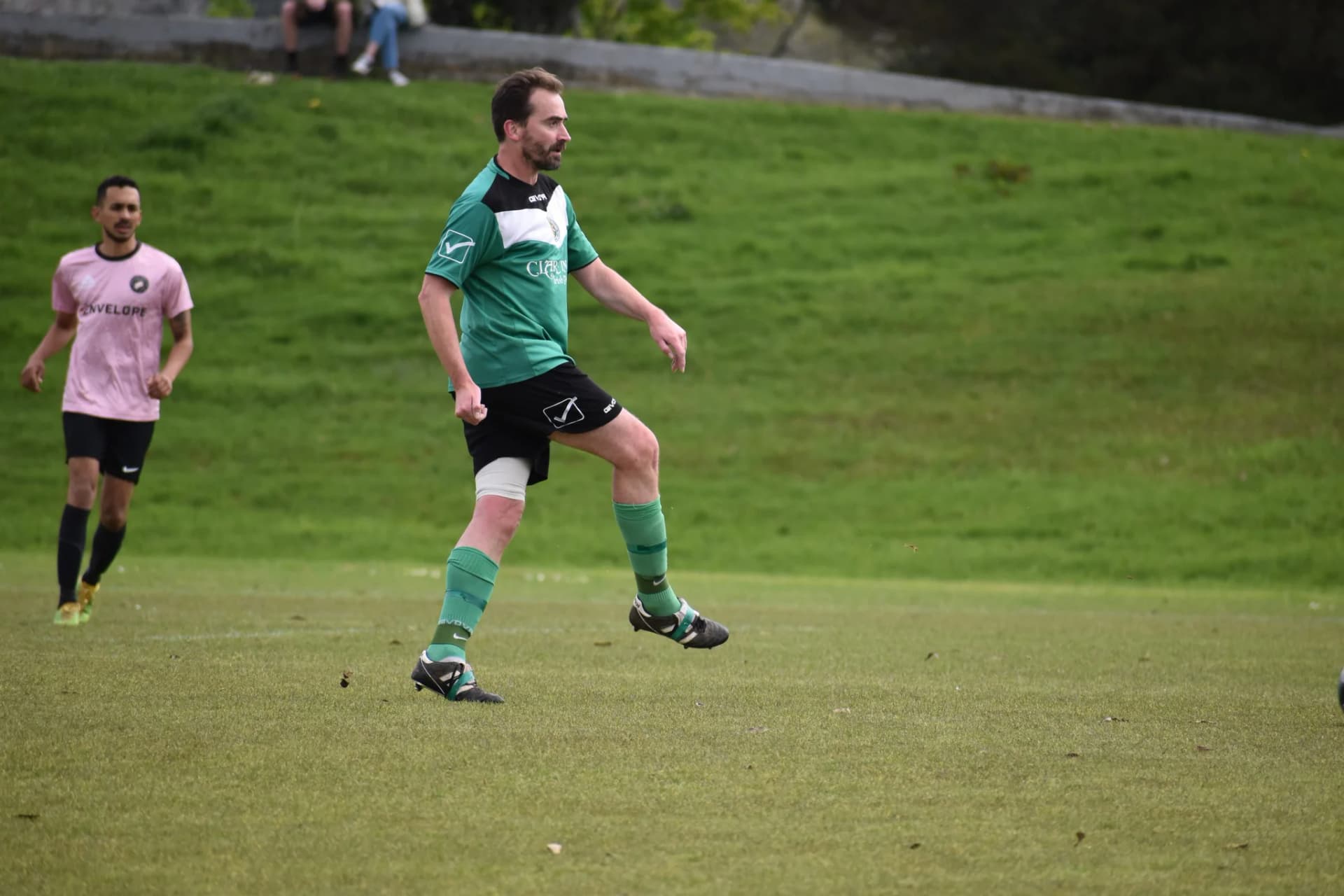 Player driving forward with the ball