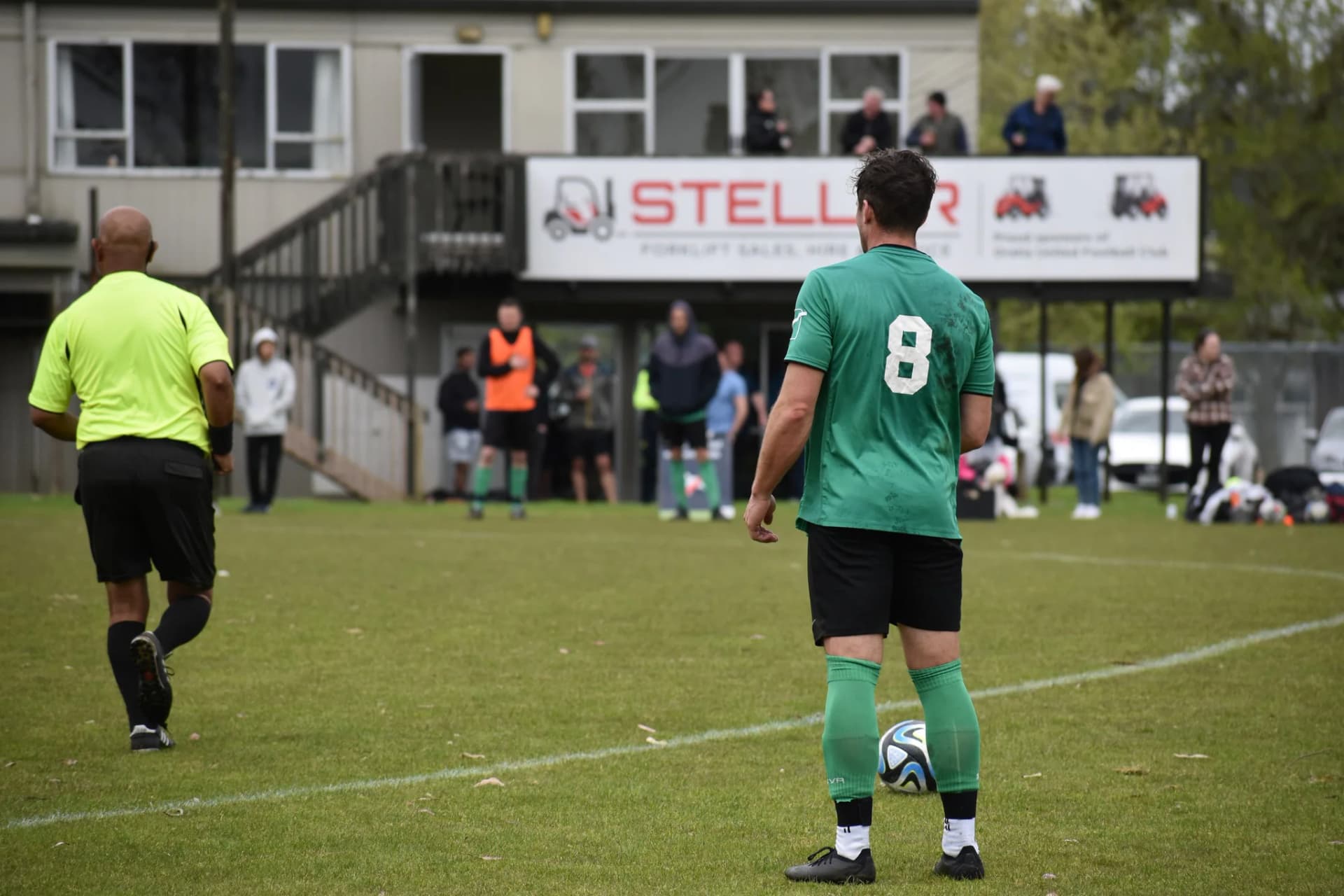 Player setting up a pass