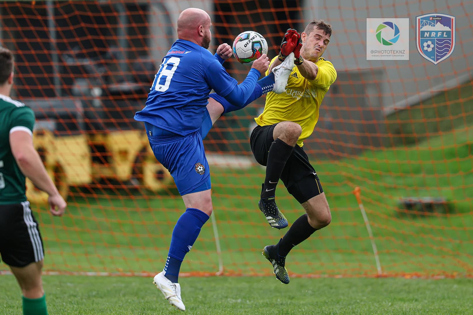 Goalkeeper making a save