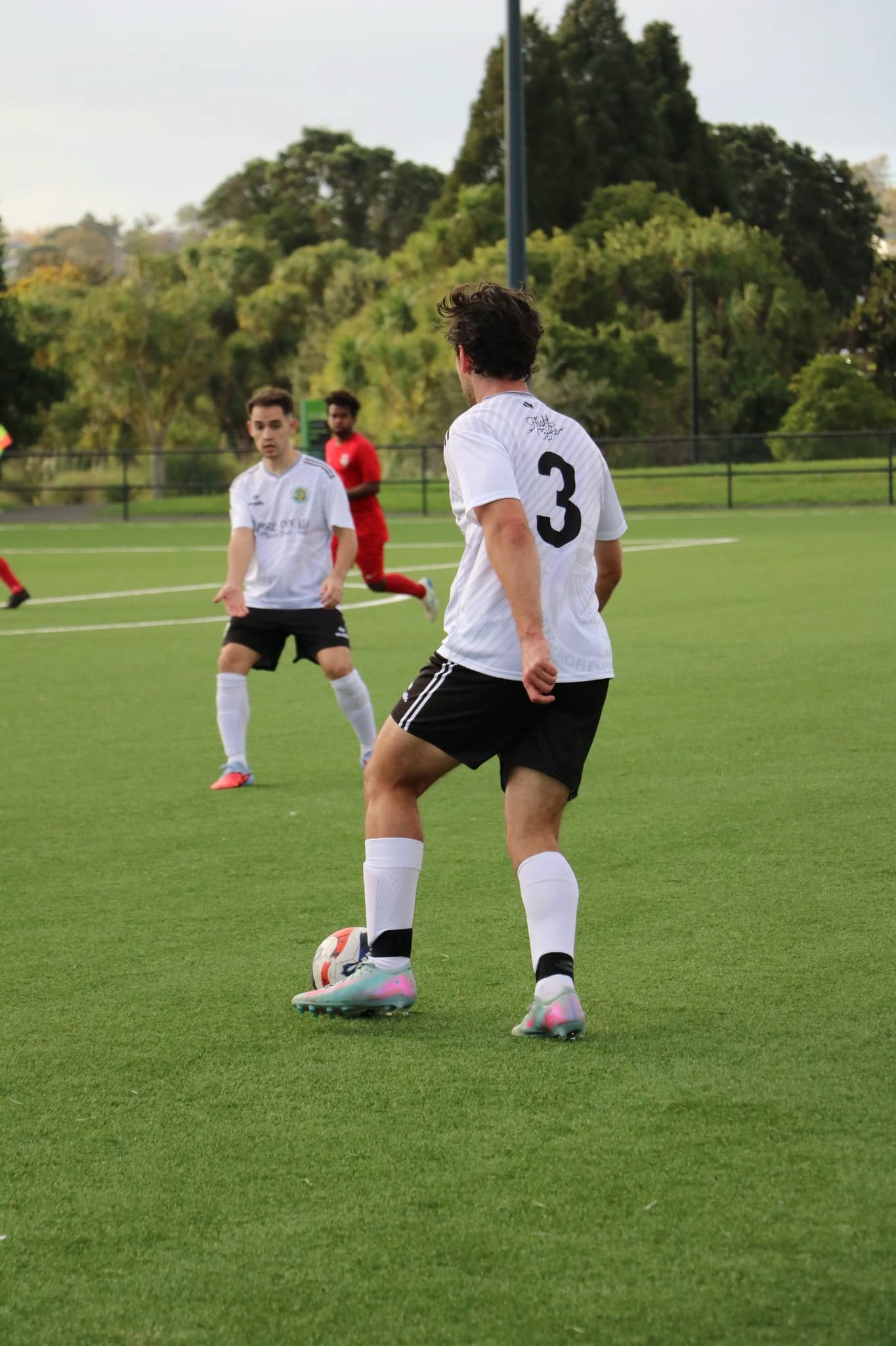 Number 3 carrying the ball
