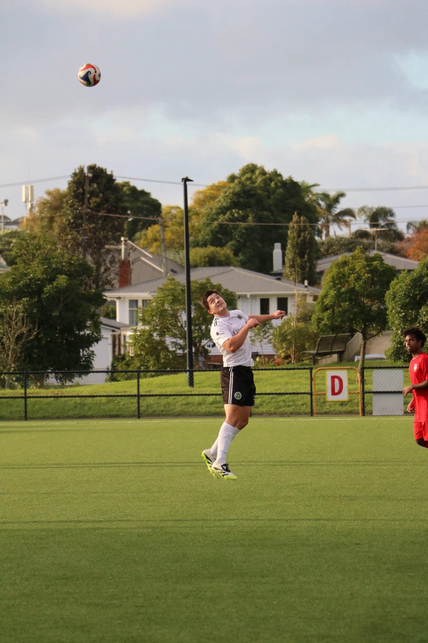Player winning a header